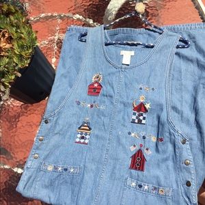 Denim Grandma-Style Maxi Dress 💕